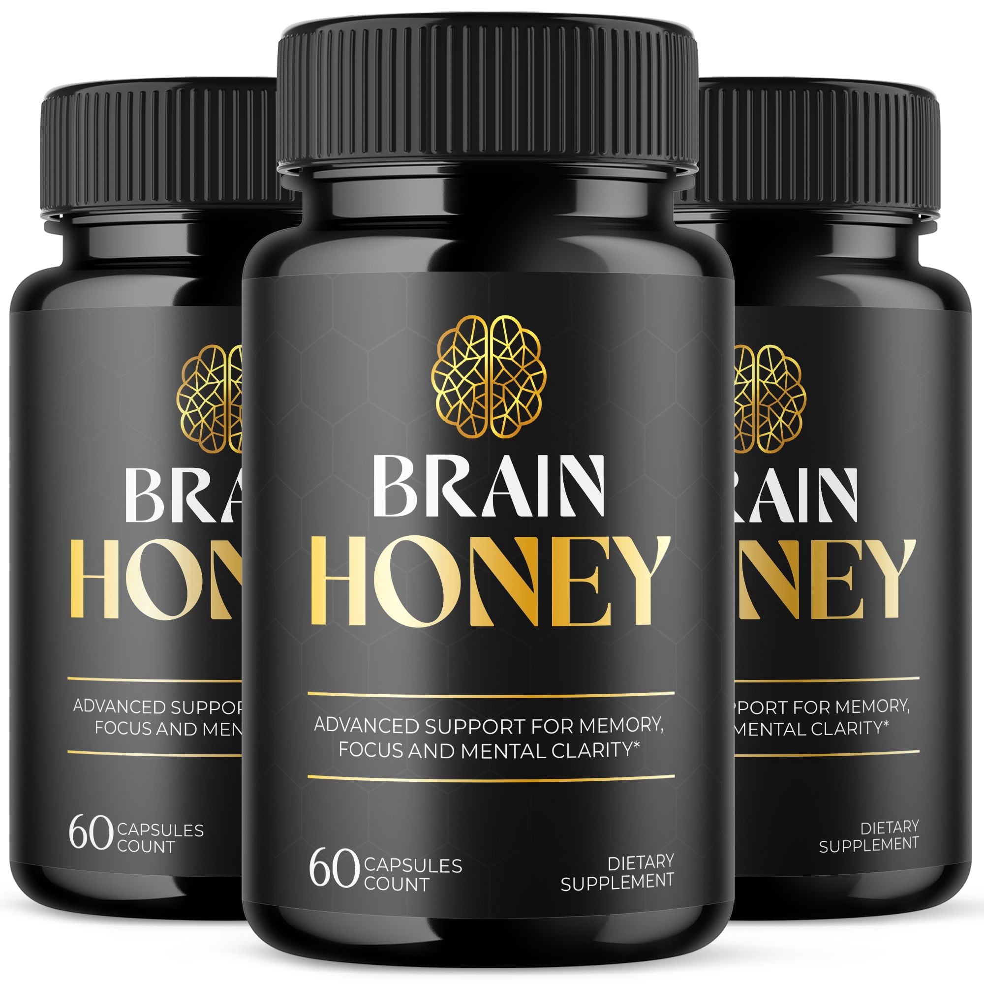 Brain Honey Advanced Formula Brain Support Pills Maximum Strength Supplement BrainHoney 180 Capsules
