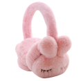 thumbnail image 1 of Orejeras de invierno para niñas, orejeras largas y cálidas de felpa, a prueba de frío, plegables, para niños y mujeres, color rosa, 1 of 5