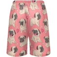 thumbnail image 3 of CROPD Colorful Pug Dog Pajama shorts Mens Lounge Sleep Shorts Straight-Fit Men Pajama Bottoms with Drawstring & Pockets, 3 of 7