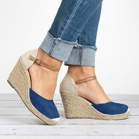 

ZHELIYO Women s sandals Women Sports Fashion Solid Color Hollow Out Casual Breathable Slippers Shoes Blue 9