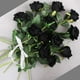 thumbnail image 5 of YZhouD - Ramo de 12 rosas artificiales de seda de tallo largo para decoración del hogar, bodas y fiestas (12 unidades, color negro), 5 of 7