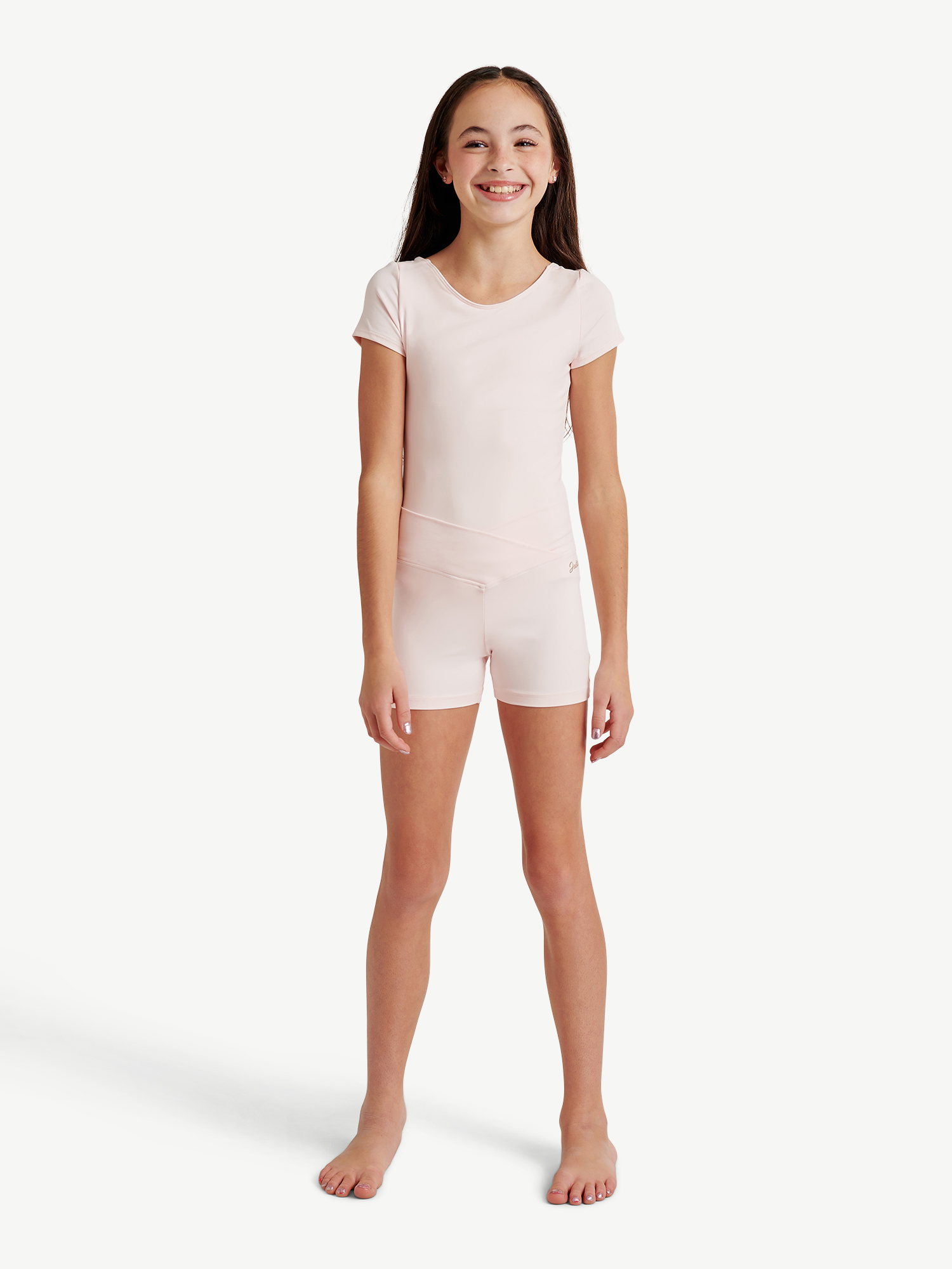 Justice Girls Cap Sleeve Leotard and Dance Short, Sizes XS-XL