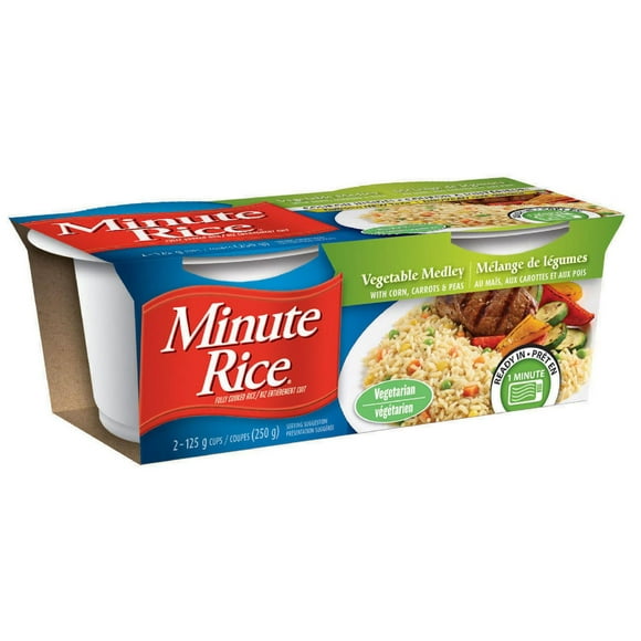 Mélange de légumes et riz en coupe Minute Rice® , 250 g 125 g x 2