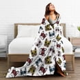 thumbnail image 5 of KLL Fleece Blanket Plush Throw Blanket Bulldog Sunglasses Face ,Soft Fuzzy Cozy Flannel Blanket for Couch Sofa Bed.(80"x60" ), 5 of 7
