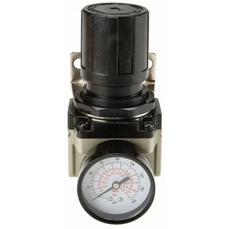 125 PSI 1/2 in. NPT Air Flow Regulator with Dial Gauge 125 PSI 1/2 in. NPT Air Flow Regulator with Dial Gauge