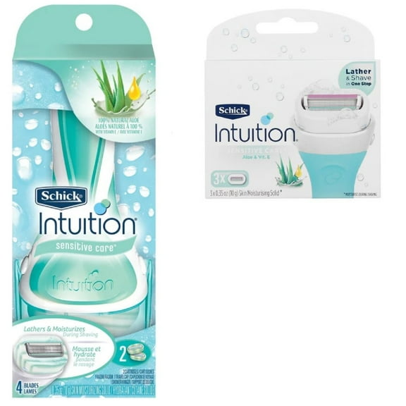 Schick Intuition Sensitive Care Razor with 5 Refill Blades
