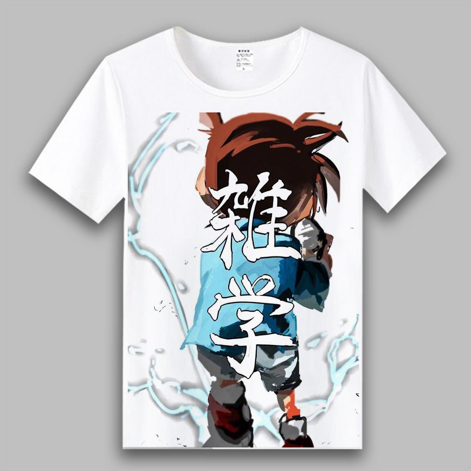 M, Black) Cartoon Anime Demon Slayer Character Tops Kids Adult Short Sleeve  T-shirt Summer Round Neck Casual Holiday Shirts on OnBuy