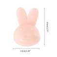 thumbnail image 2 of Unique Bargains 2Pcs Lightweight Rabbit-Shaped Toothbrush Covers for Travel Plastic Beige, Green, Pink, Yellow, 2 of 5
