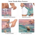 thumbnail image 5 of joogoo Men's Flamingo on Hawaii Beach Swim Trunks with Liner Pocket Beach Shorts Large, 5 of 9