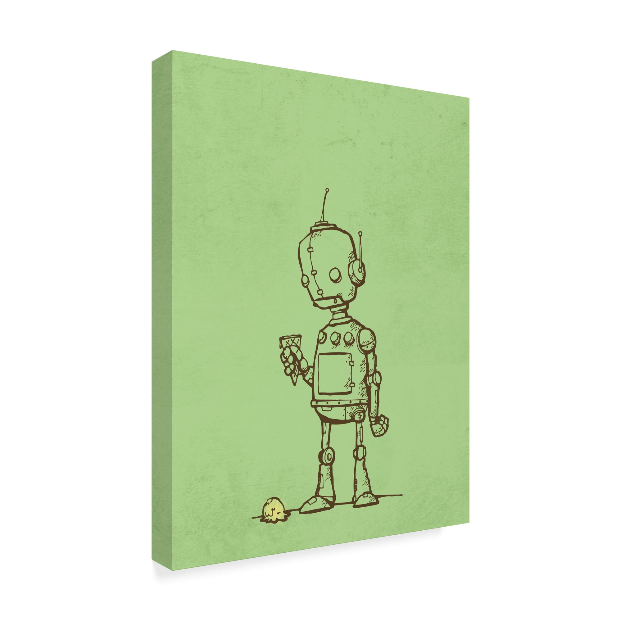 Trademark Fine Art 'Robot Icecream' Canvas Art by Michael Murdock