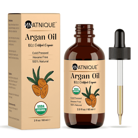 Natnique Natural Oils All Purpose Anti-Aging Argan Body Oil, Unscented, 2 fl oz