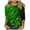 S12-Green, variant on successthop St Patricks Day Clothing Women Green Casual Oversized Crewneck Outfits 3/4 Sleeve Shirt Plus Size Blouse 3XL