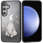 Case for Samsung Galaxy S24,2 in 1 PC Hard Shell Silicone Inner Bumper Anti-Scratch Full-Body Cover Shockproof Slim Design-Cute and Spooky Halloween