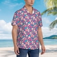thumbnail image 3 of Pofeuu colorful Skull flower Print Hawaiian Shirt for Men Sleeves Casual Button Down Summer Beach Dress Shirts T-Shirts,Large, 3 of 7