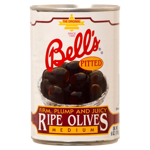 New 313485 Bell Black Olives 6 Oz Pitted Medium (24Pack) Can Food