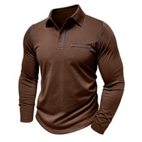 hotojiny Men’s Shirts Lightweight Regular Fit Long Sleeve Casual Golf Shirt Classic Cotton Button Collared Work T Shirts