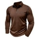 thumbnail image 2 of Blusa y camisa de manga larga con cuello vuelto para hombre, estilo casual, lisa, de manga larga, con cuello vuelto y botones, estilo jersey, para hombre, de poliéster, algodón y poliéster., 2 of 5