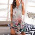 thumbnail image 1 of Robes d'Été Robe Femmes Décontractée Été en Vrac Imprimé Floral Réservoir Robe Creuse Plage Robe Sans Manches Robes Multicolores XXL, 1 of 5