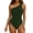 Z-Green567, variant on Women's One-Piece Swimsuit One-Shoulder Asymmetrical Neck Drawstring Slim Fit Solid Color Monokini Bathing Suit For Summer Beach Pool Cozy Female Swimwear