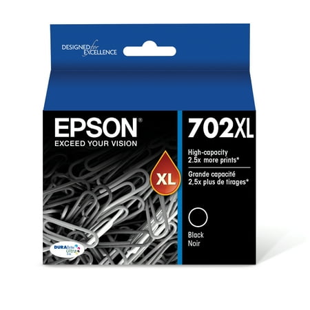 UPC: 0010343931985 | EPSON 702 DURABrite Ultra Ink High Capacity Black Cartridge (T702XL120-S) Works with WorkForce Pro WF-3720  WF-3730  WF-3733