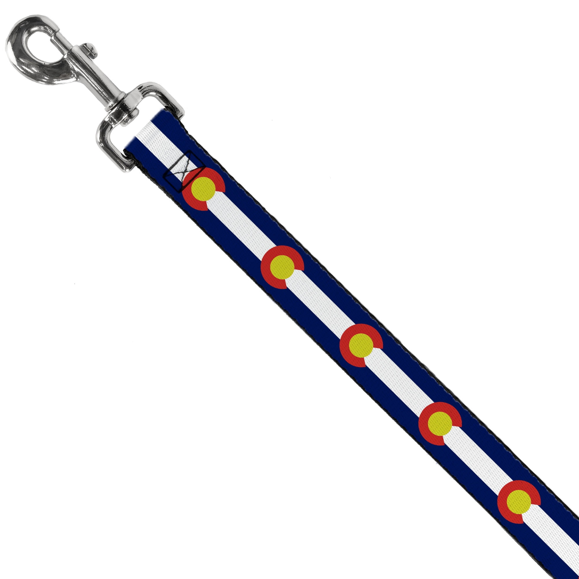 Buckle-Down Pet Leash, Dog Leash, Colorado Flags Repeat, 6 Feet Long 1.0 Inch Wide