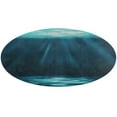 thumbnail image 4 of Bright Sunshine Through Deep Blue Sea Round Rugs -Washable Non-Slip Small Round Area Rug Throw Soft Circle Rugs for Bedroom, Modern Print Indoor Carpet for Entryway Sofa Living Room, 4 of 6