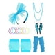 thumbnail image 4 of Conjunto de accesorios para disfraz, conjunto de fiesta elegante, collar de cuentas, diadema para escenario Azul claro, 4 of 8