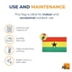 thumbnail image 5 of Bandera AZ FLAG Ghana, poliéster, 250 x 150 cm, con 2 ojales, 5 of 6