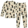 thumbnail image 3 of Boys Pajamas Girls Pajama Cat Wearing A Hat Sweeping The Floor Cute Comfortable Cotton Two-piece Pajama Set, 3 of 7