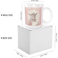 thumbnail image 2 of Valentines Hot Drinks Coffee Mug Gift Love Flower Angel Pretty Romantic Pink And White Ceramic Unspillable Reusable Insulated School Family Pantry Office Mug Anniversary Decorative 11 Ounce, 2 of 5