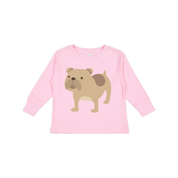 Inktastic Bulldog Boys or Girls Long Sleeve Toddler T-Shirt
