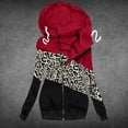 thumbnail image 2 of Qertyioot Offres des Fêtes Économies! Femmes Hiver Décontracté Veste à Imprimés Léopard Chandail à Fermeture Éclair Manteau à Manches Longues, 2 of 3