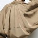 thumbnail image 4 of Chaqueta Abullonada para Mujer, Casual, con Mangas de Murciélago, Cuello Solapa, Cremallera, Chaquetas Urbanas Plisadas de Gran Tamaño Caqui L, 4 of 10