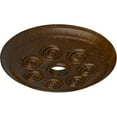 thumbnail image 3 of Ekena Millwork 25 1/4"OD x 4"ID x 2"P Spiral Ceiling Medallion (Fits Canopies up to 4"), Hand-Painted Root Beer Crackle, 3 of 6