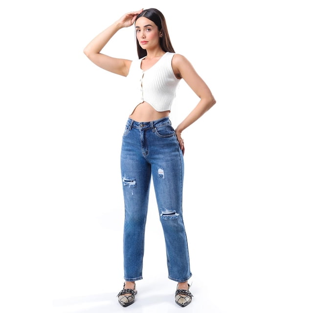 Jeans corte recto /Juvenil, 3905 (Azul medio) azul 15