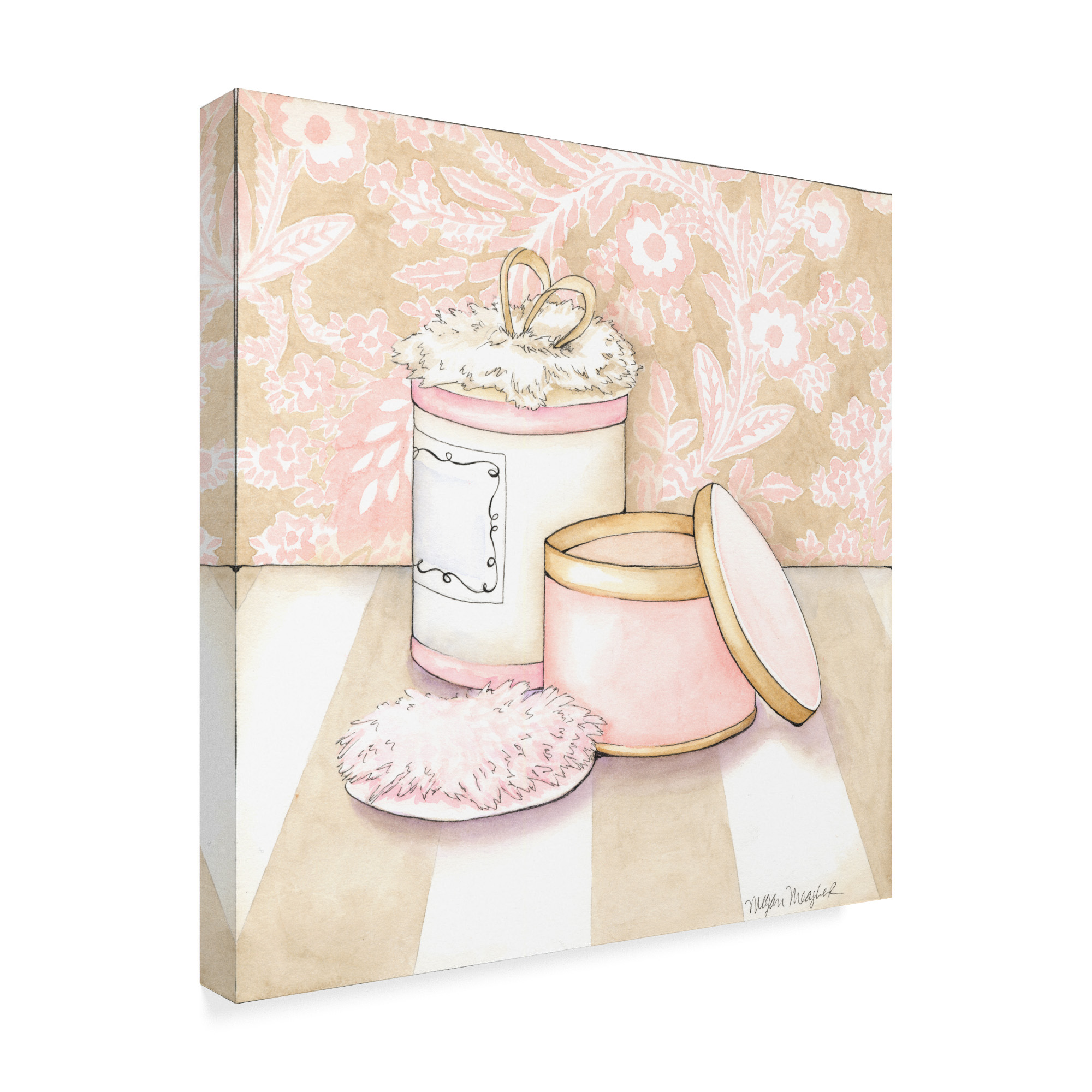 Trademark Fine Art 'Posh Powder Room II' Canvas Art by Megan Meagher