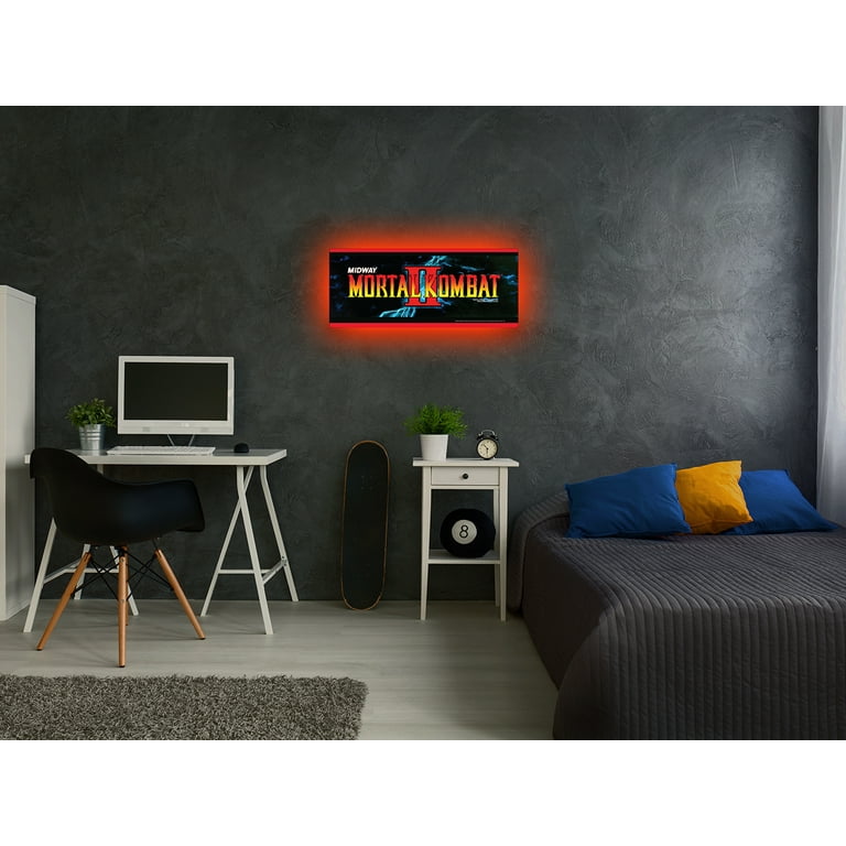 Arcade1up Mortal Kombat II Light Up Wall Mounted Marquee