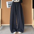 thumbnail image 2 of Wide Leg Pants for Women High Waisted Palazzo Pants Flowy Saber Cut Trousers Color Dark Gray Size M, 2 of 4
