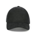 thumbnail image 2 of Time and Tru Women's Suede Baseball Hat, Black, 2 of 3