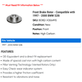 thumbnail image 2 of Front Brake Rotor - Compatible with 1997 - 2000 BMW 528i 1998 1999, 2 of 2