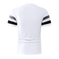 thumbnail image 5 of Cmfcve Round Neck T-shirts for Men Short Sleeve Pullover Sports T-shirt Elastic Patchwork Tee Tops, 5 of 9
