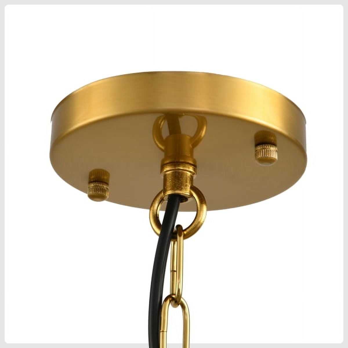 LovingAHome 6 Lights 28.58'' Taper Candle Chandelier Wagon Wheel Hanging Light for Kitchen Dining Room,Gold