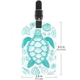 thumbnail image 6 of Square 2Pack PU Leather Sea Turtle Cruise Luggage Tag with Privacy Cover and Name ID Tag for Travel Handbags Backpacks Luggage Tags, 6 of 6