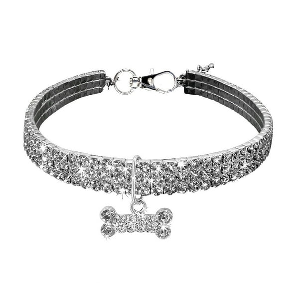 TIMIFIS Dog Collar Cute Mini Pet Dog Bling Rhinestone Chocker Collars Fancy Dog Necklace Dog Training Collar - Fall