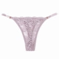thumbnail image 3 of Sakmal Lace Women's Panties Butt Lifting Thong Cheeky Panties Gray Breathable Womens Underwear M, 3 of 4