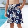 thumbnail image 6 of Favoffer Big Boys Swim Trunks Fashion Hawaii Print Beach Shorts Breathable Loose Fit Practical Bottoms With Pockets For Seaside Surfing Holiday Trip 4-15Y, 6 of 8