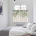 thumbnail image 3 of Sage Green Kitchen Curtains Window Panels, Eucalyptus Leaves Insulated Window Treatment Curtain, Grommet Curtains for Bedroom/Living Room/Bathroom, 2 Piece 52"Wx63"L, 3 of 8