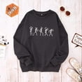 thumbnail image 3 of Womens Halloween Dancing Skeleton Sweatshirts Spooky Season Crewneck Shirt Long Sleeve Horror Skull Pullover Top, 3 of 10