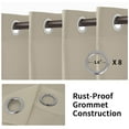 thumbnail image 2 of Easy-Going Outdoor Curtains for Patio Waterproof Cabana Grommet Curtain Panels, Beige, 52 x 108 inch, Set of 2, 2 of 7