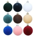 thumbnail image 6 of 6cm Velvet Christmas Balls For Xmas Tree Flocked Xmas Ball Hanging Pendents Festival Party Home Decor Supplies, 6 of 9